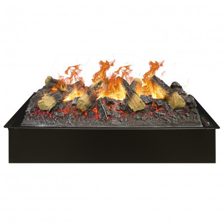 Электрокамин с широким очагом 3D Real-Flame Stanley 26 WT с очагом Black вставка + 3D Cassette 630