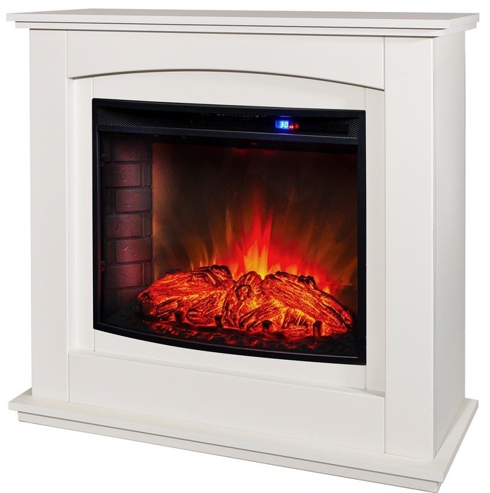 Электрокамин с широким очагом 2D Real-Flame Canada 25,5 WT Light с очагом Evrika 25,5