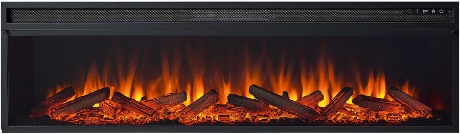 Линейный электрокамин Royal Flame Line 60 SFT Dark Grey с очагом Vision 60 LOG LED