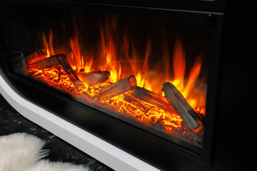 Линейный электрокамин Royal Flame Ellips 60 с очагом Vision 60 LOG LED