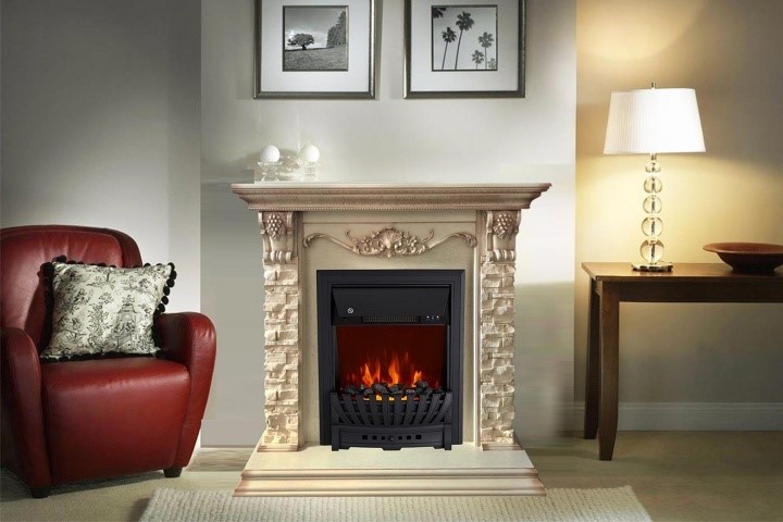 Электрокамин с классическим очагом 2D Royal Flame Adriana c очагом Fobos FX Black/Brass