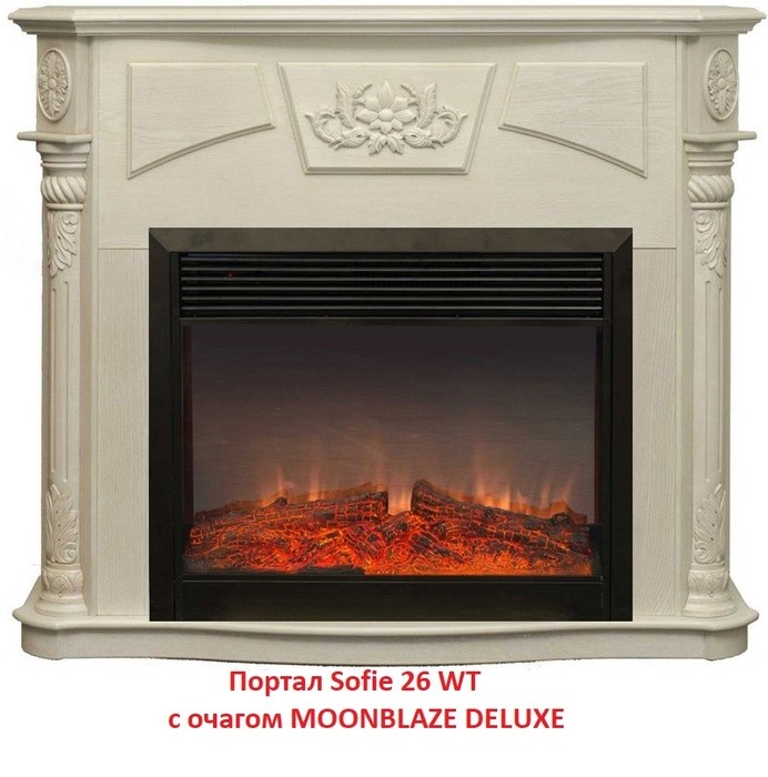 Широкий очаг 2D Real-Flame MOONBLAZE DELUXE