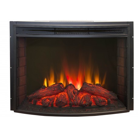 Электрокамин с широким очагом 2D Real-Flame Cristina 25,5 WT с очагом Evrika 25,5 LED