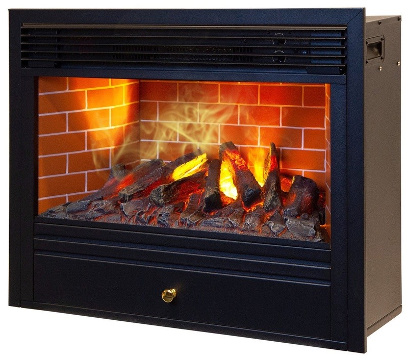 Электрокамин с широким очагом 3D Real-Flame Marco 26 WT-591 с очагом 3D Novara