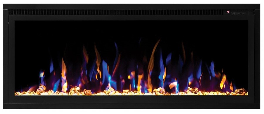 Электрокамин с широким очагом 3D Real-Flame Stockholm 42 WT-P591/WT-P511 с очагом Saphir 42