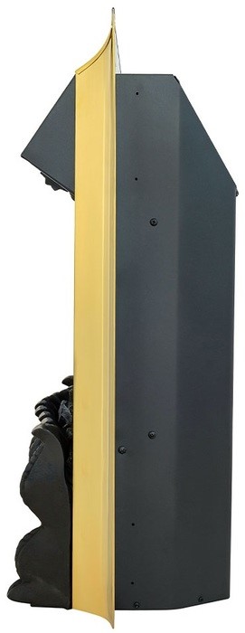 Электрокамин с классическим очагом 2D Royal Flame Boston Темный дуб с очагом Fobos FX Brass/Black