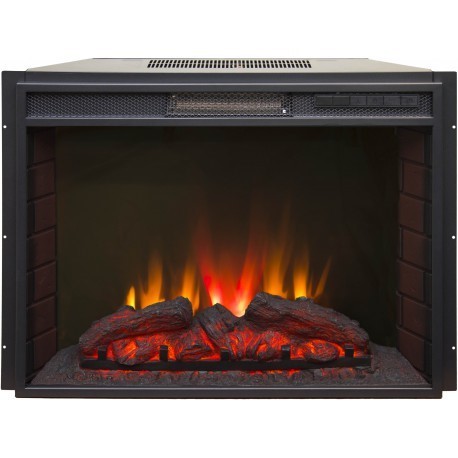 Электрокамин с широким очагом 2D Real-Flame Riviera 25,5 WT с очагом Sparta 25,5 LED