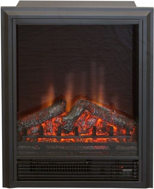 Электрокамин с широким очагом 2D Real-Flame Aurora STD/EUG WT с очагом Eugene