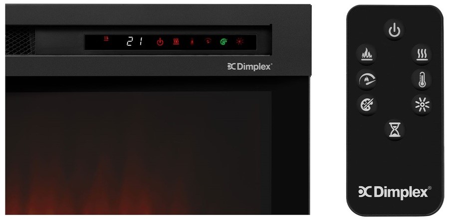 Электрокамин с широким очагом 2D Dimplex Calgary с очагом XHD 28 (белый)