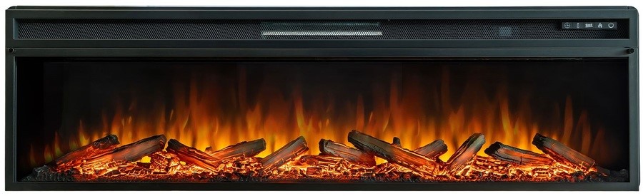 Линейный электрокамин Royal Flame Line 60 (орех) с очагом Vision 60 LOG LED