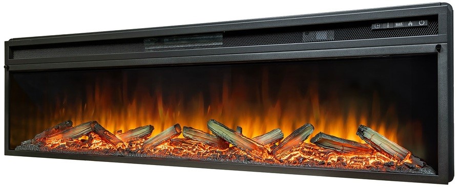 Линейный электрокамин Royal Flame Line 60 (орех) с очагом Vision 60 LOG LED