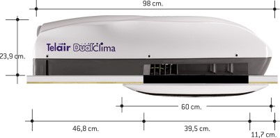 Автомобильный мобильный кондиционер Telair DUALCLIMA 12500H