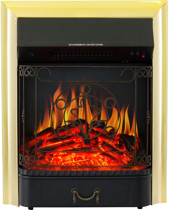 Электрокамин с классическим очагом 2D Royal Flame Bradford (Серый графит) с очагом Majestic FX Brass/Black