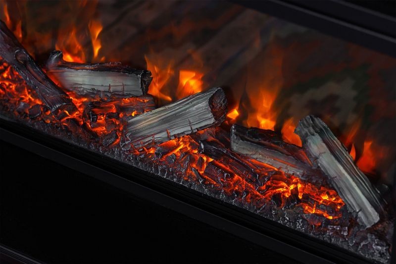 Линейный электрокамин Royal Flame Line 42 SFT Concrete с очагом Vision 42 LOG LED
