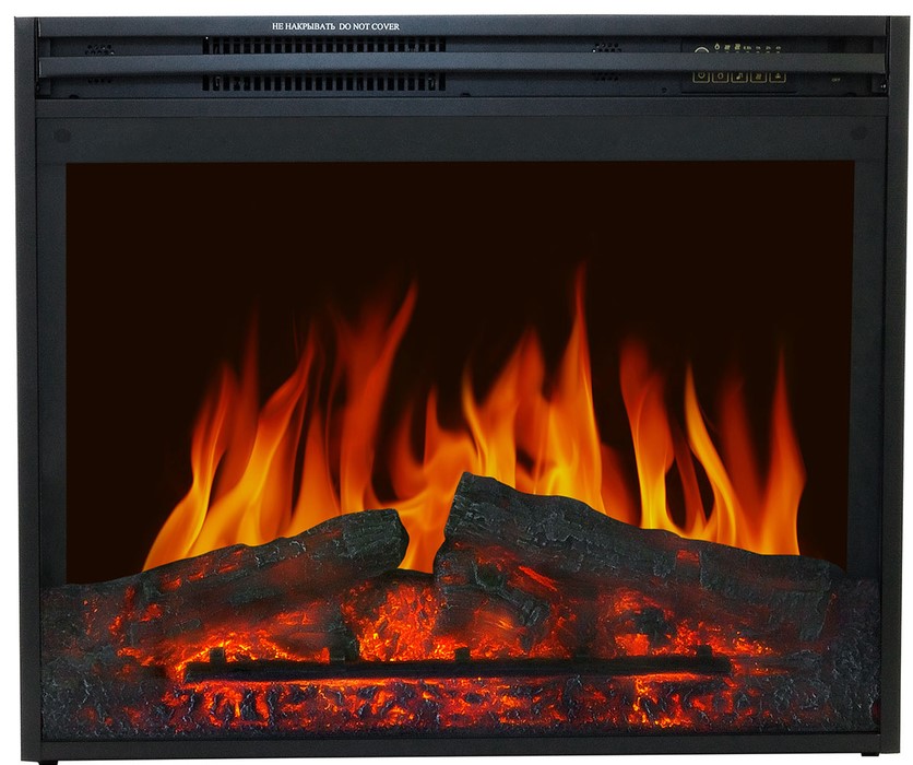 Электрокамин с широким очагом 2D Royal Flame BERGEN белый с черным с очагом Jupiter FX