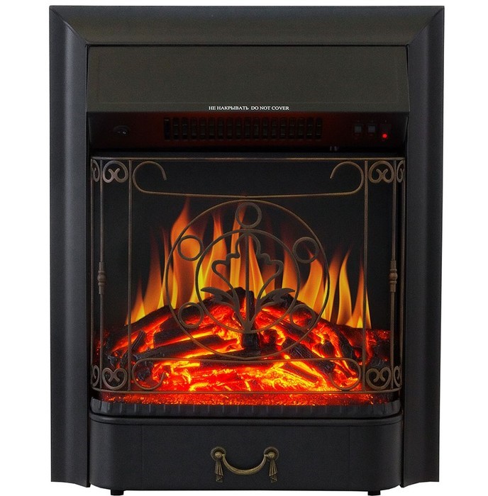Электрокамин с классическим очагом 2D Royal Flame Sorrento угл.(Орех) c очагом Majestic FX Brass/Black