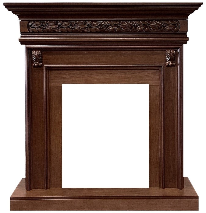 Электрокамин с классическим очагом 2D Royal Flame Valletta Темный дуб с очагом Fobos FX Black/Brass