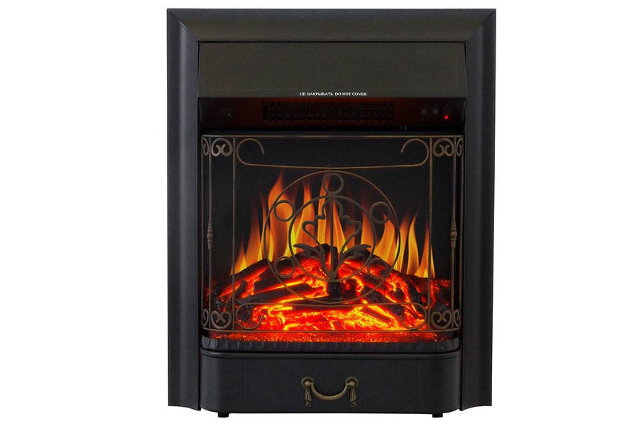 Электрокамин с классическим очагом 2D Royal Flame Oxford с очагом Majestic FX Brass/Black