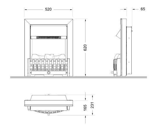Классический очаг 2D Dimplex Chesford