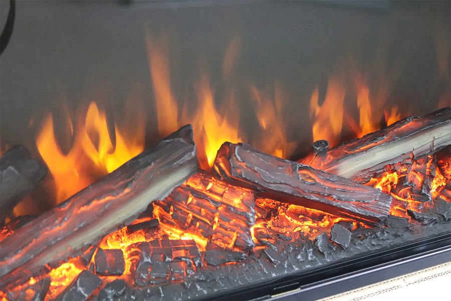 Линейный электрокамин Royal Flame Line 60 (орех) с очагом Vision 60 LOG LED