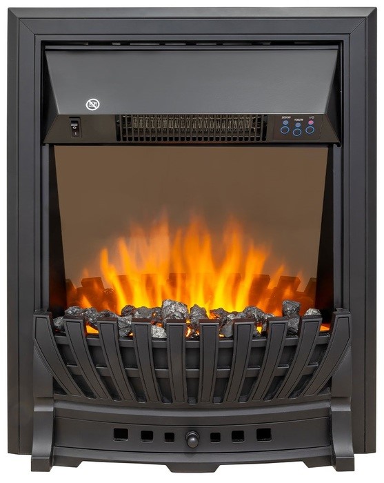 Электрокамин с классическим очагом 2D Royal Flame Valletta Темный дуб с очагом Aspen Black/Gold