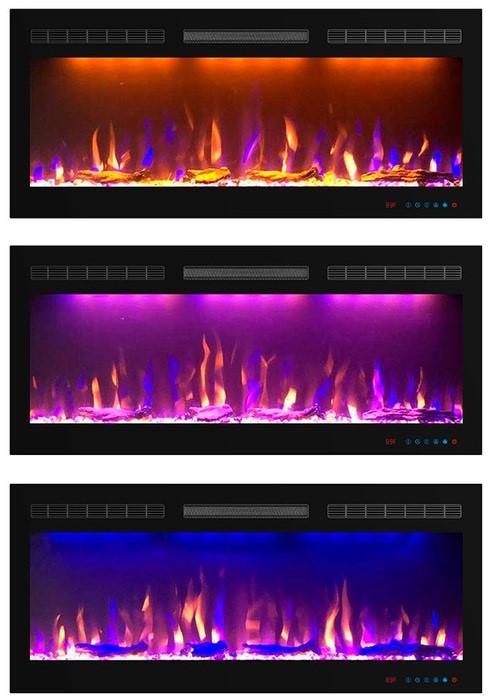 Электрокамин с широким очагом 2D Royal Flame California (алебастр) с очагом Crystal 40 RF