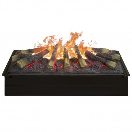 Электрокамин с широким очагом 3D Real-Flame Country Rock 26 AO Black вставка + 3D Cassette 630