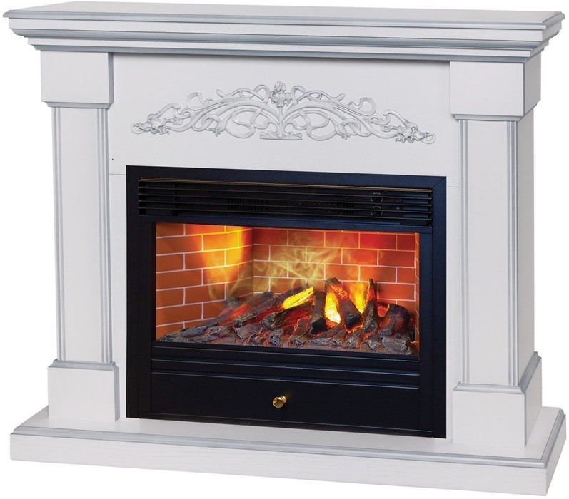 Электрокамин с классическим очагом 3D Real-Flame OFELIA 26 WT с очагом 3D NOVARA 26
