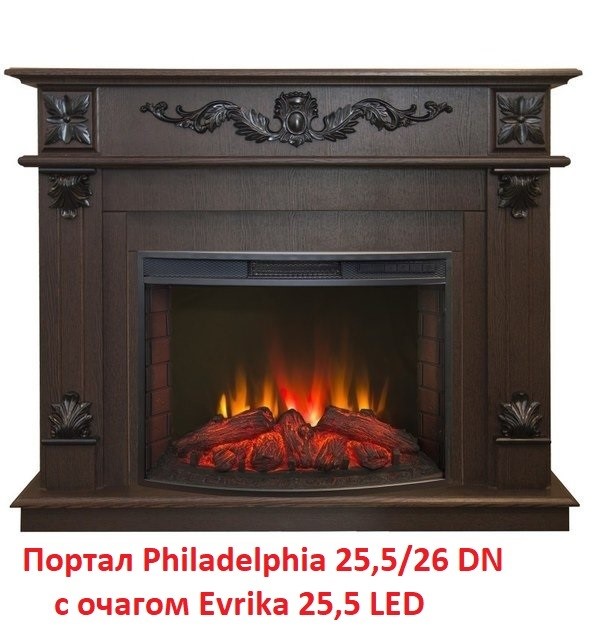 Широкий очаг 2D Real-Flame Evrika 25,5 LED