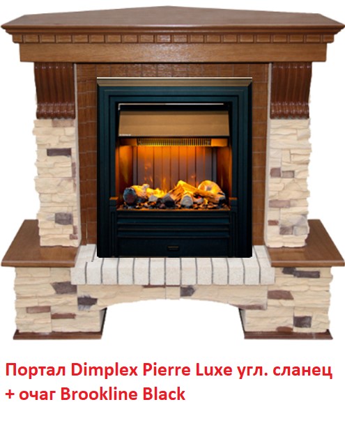Угловой классический портал Dimplex Pierre Luxe угл. сланец (для классика Opti-Myst, Optiflame)
