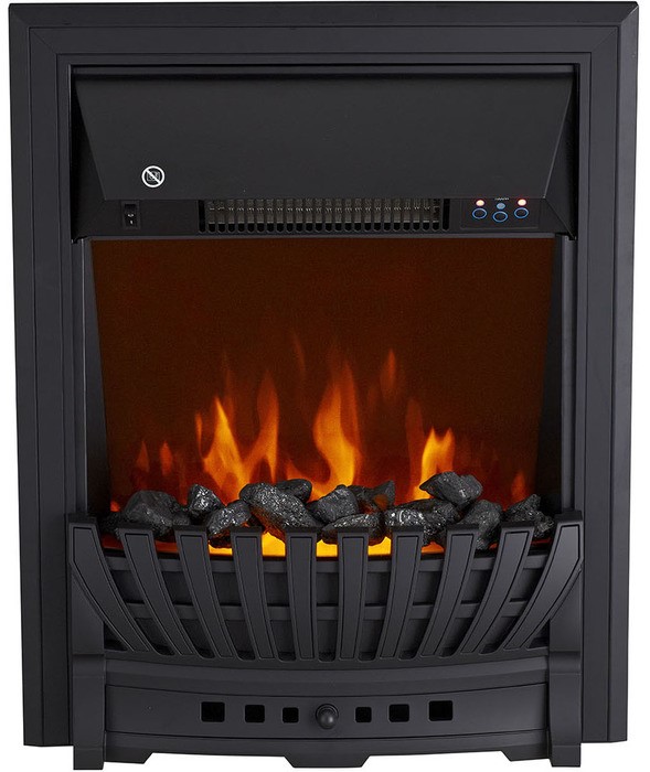 Электрокамин с классическим очагом 2D Royal Flame Bradford (Серый графит) с очагом Aspen Black