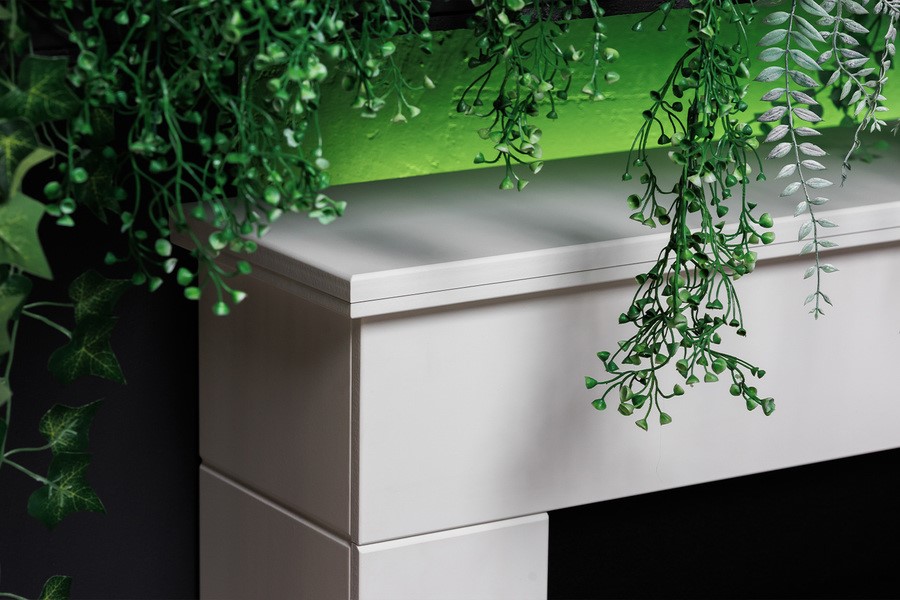 Линейный электрокамин Royal Flame BERGEN белый c очагом Vision 42 LED