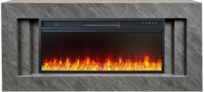 Линейный электрокамин Royal Flame Line 42 SFT Concrete с очагом Vision 42 LED