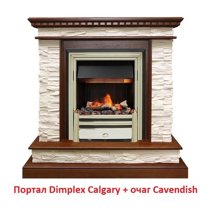 Классический портал для камина Dimplex Calgary для классика Opti-Myst, Optiflame
