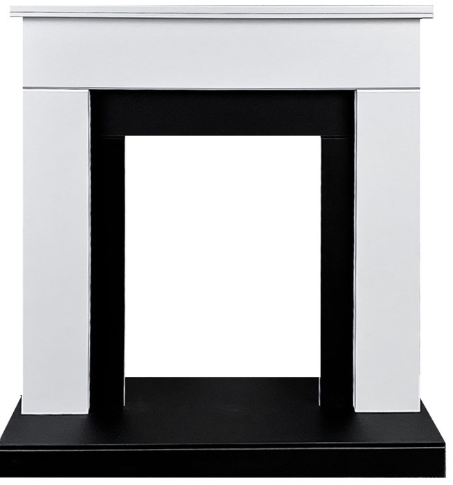 Электрокамин с классическим очагом 2D Royal Flame BERGEN белый с черным с очагом Fobos FX Black/Brass