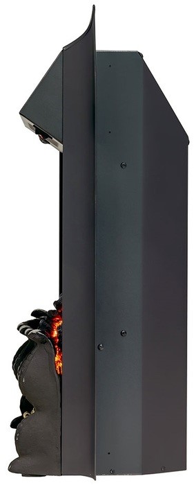 Электрокамин с классическим очагом 2D Royal Flame Boston Темный дуб с очагом Fobos FX Brass/Black