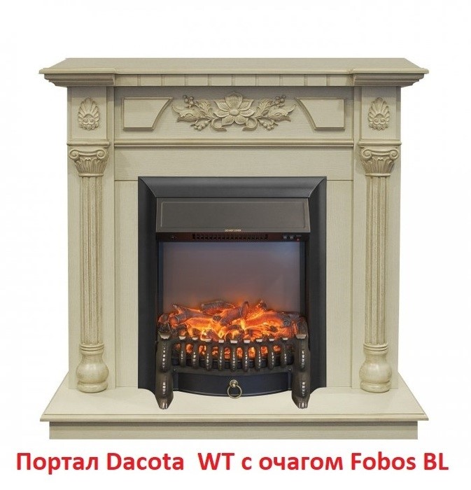 Классический очаг 2D Real-Flame Fobos Lux Black (AF65)