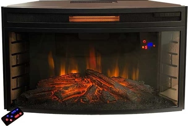 Электрокамин с широким очагом 2D Real-Flame Country 33 WT с очагом Firespace 33W S IR