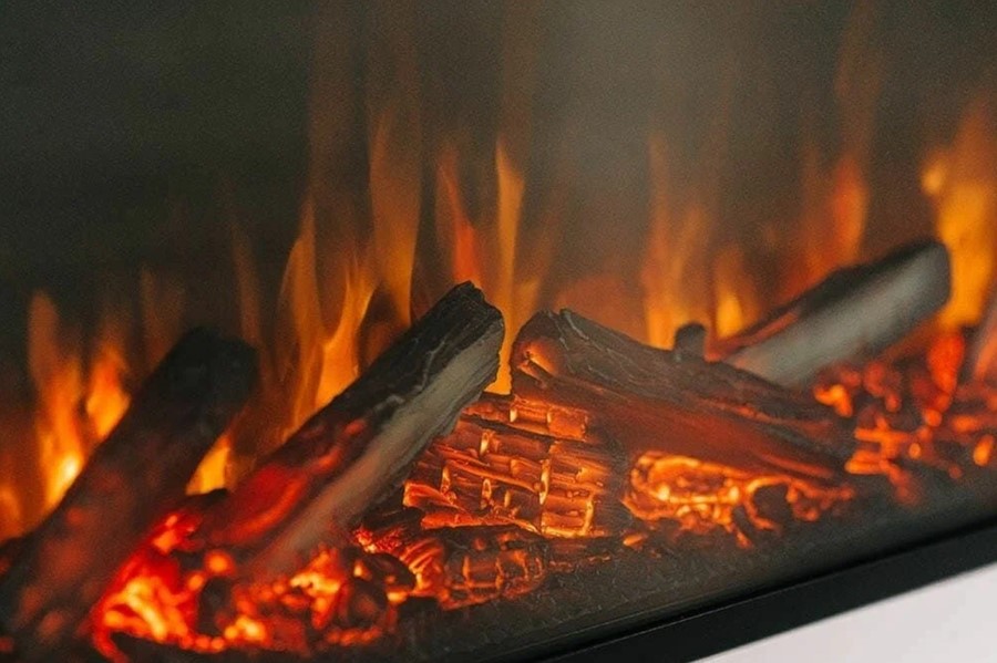 Линейный электрокамин Royal Flame Line 60 SFT Dark Grey с очагом Vision 60 LOG LED