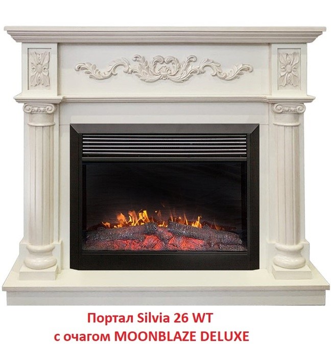 Широкий очаг 2D Real-Flame MOONBLAZE DELUXE