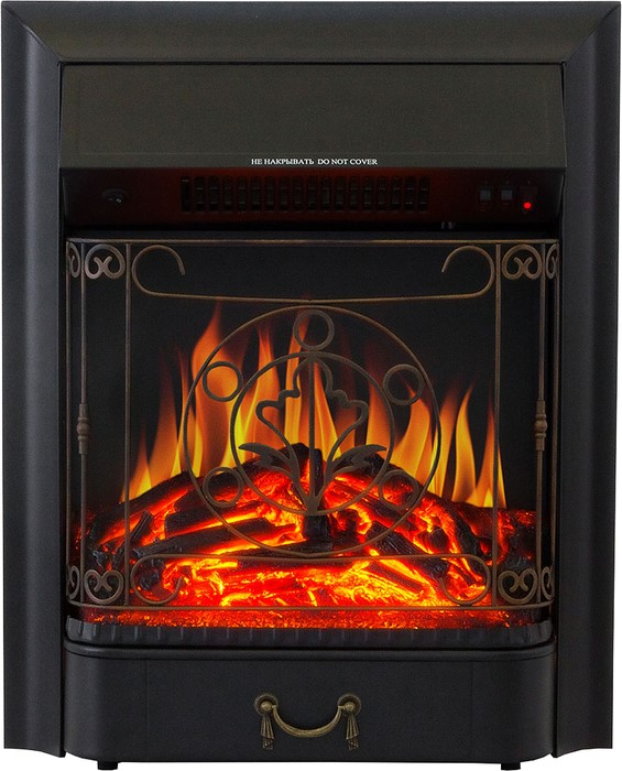 Электрокамин с классическим очагом 2D Royal Flame Bradford (Серый графит) с очагом Majestic FX Brass/Black