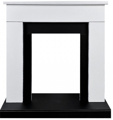 Электрокамин с классическим очагом 2D Royal Flame BERGEN белый с черным с очагом Aspen Black