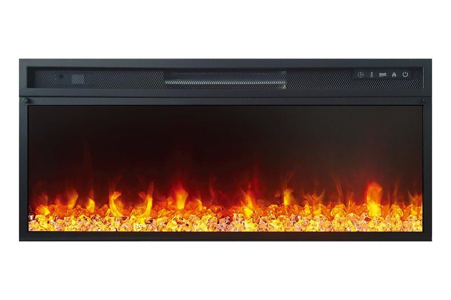 Линейный электрокамин Royal Flame Lyon (белый) с очагом Vision 42 LED