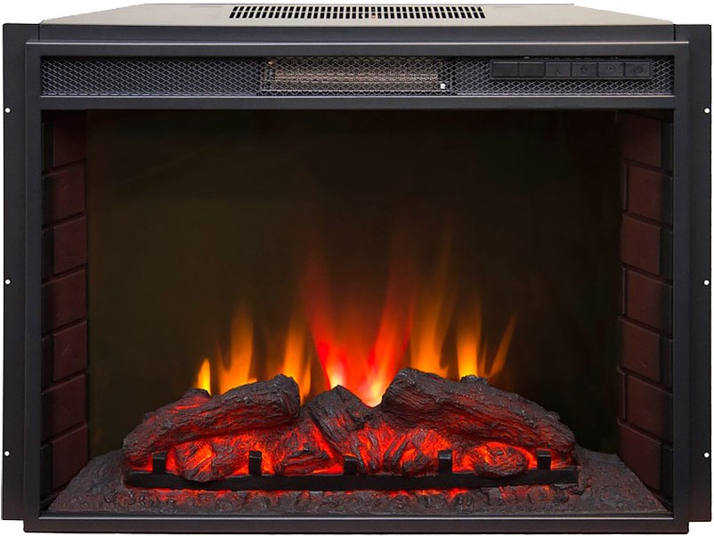 Электрокамин с широким очагом 2D Real-Flame Carolina Marble 25,5/24 WT с очагом Sparta 25,5 LED