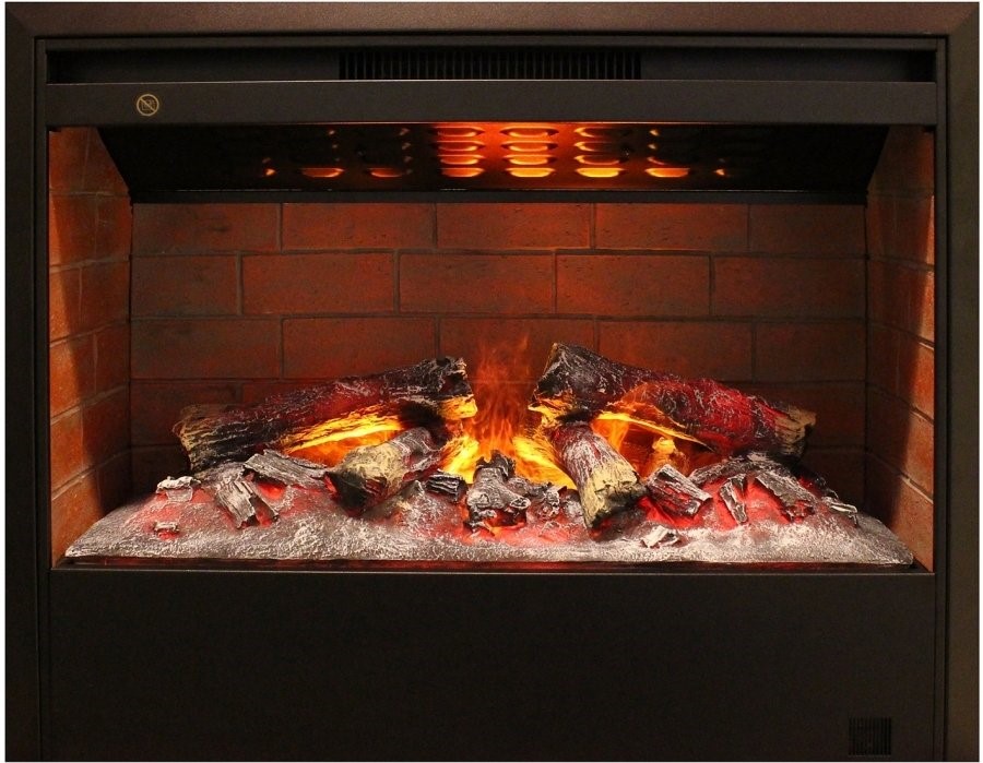 Электрокамин с широким очагом 3D Real-Flame Country Rock 26 AO с очагом 3D Helios 26
