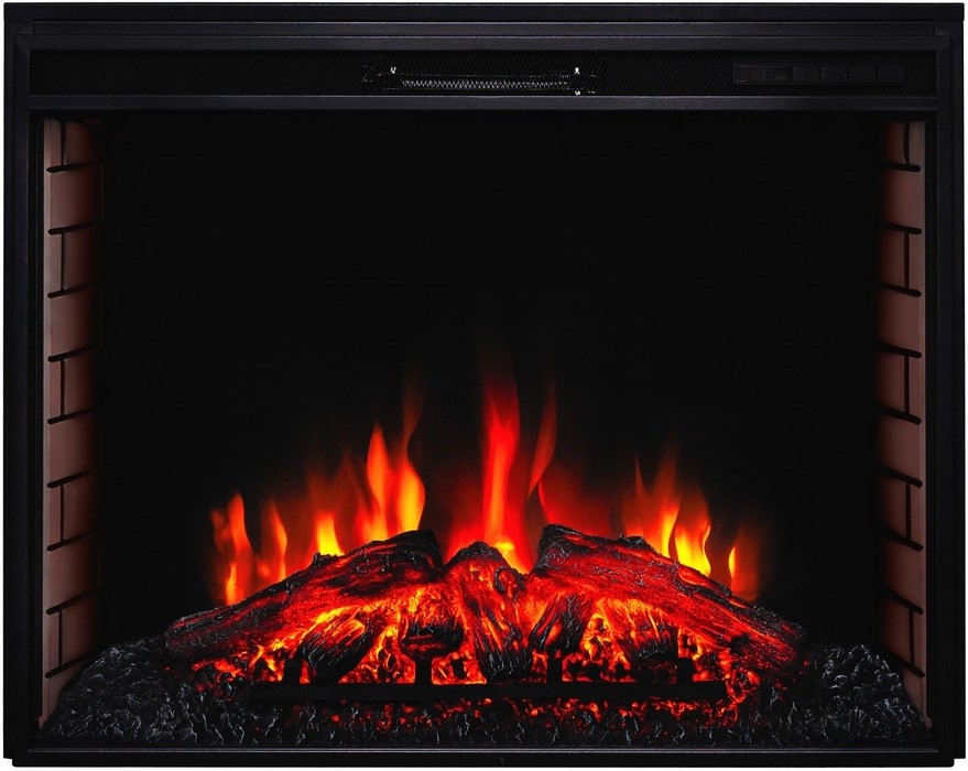 Электрокамин с широким очагом 2D Real-Flame ONTARIO 33 GR с очагом EPSILON 33