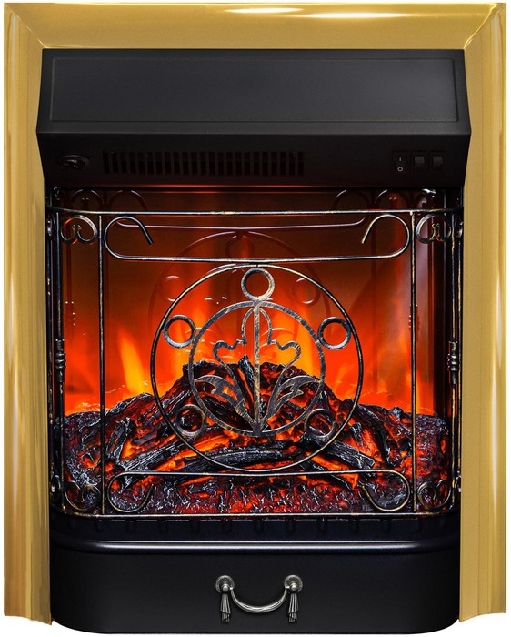 Электрокамин с широким очагом 2D Real-Flame JACOMO STD PN с очагом Fobos/Majestic BL/BR RC