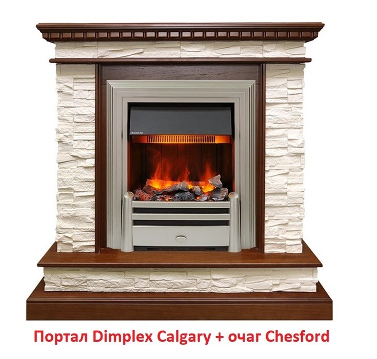 Классический портал для камина Dimplex Calgary для классика Opti-Myst, Optiflame