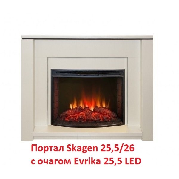 Широкий очаг 2D Real-Flame Evrika 25,5 LED