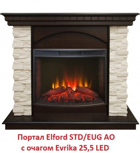 Широкий очаг 2D Real-Flame Evrika 25,5 LED